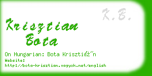 krisztian bota business card